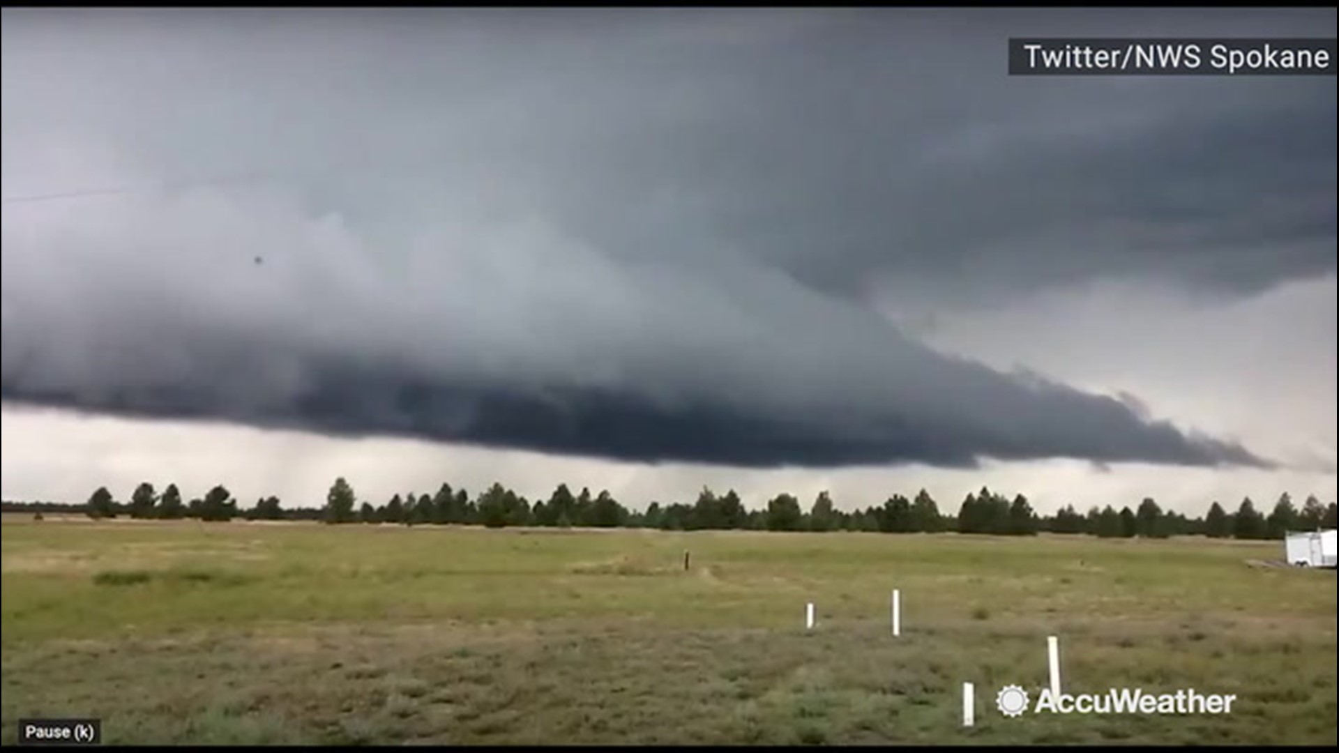 On Sept. 18, a storm in Spokane, Washington, passed right over the local National Weather Service office building. The office was able to record a time-lapse video of the storm as it moved by.
