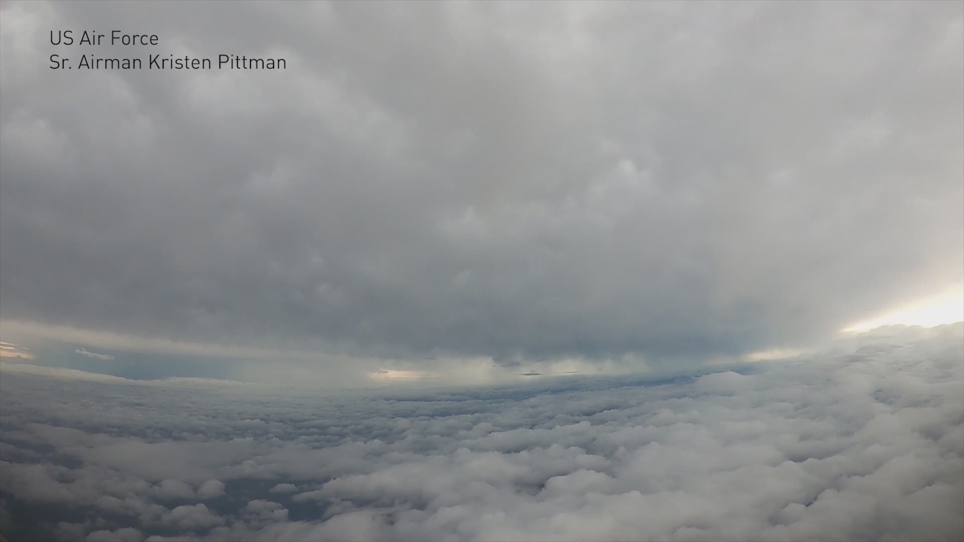 Footage from the Hurricane Hunters flight on Aug. 25 shows what it's like to fly straight into a hurricane.