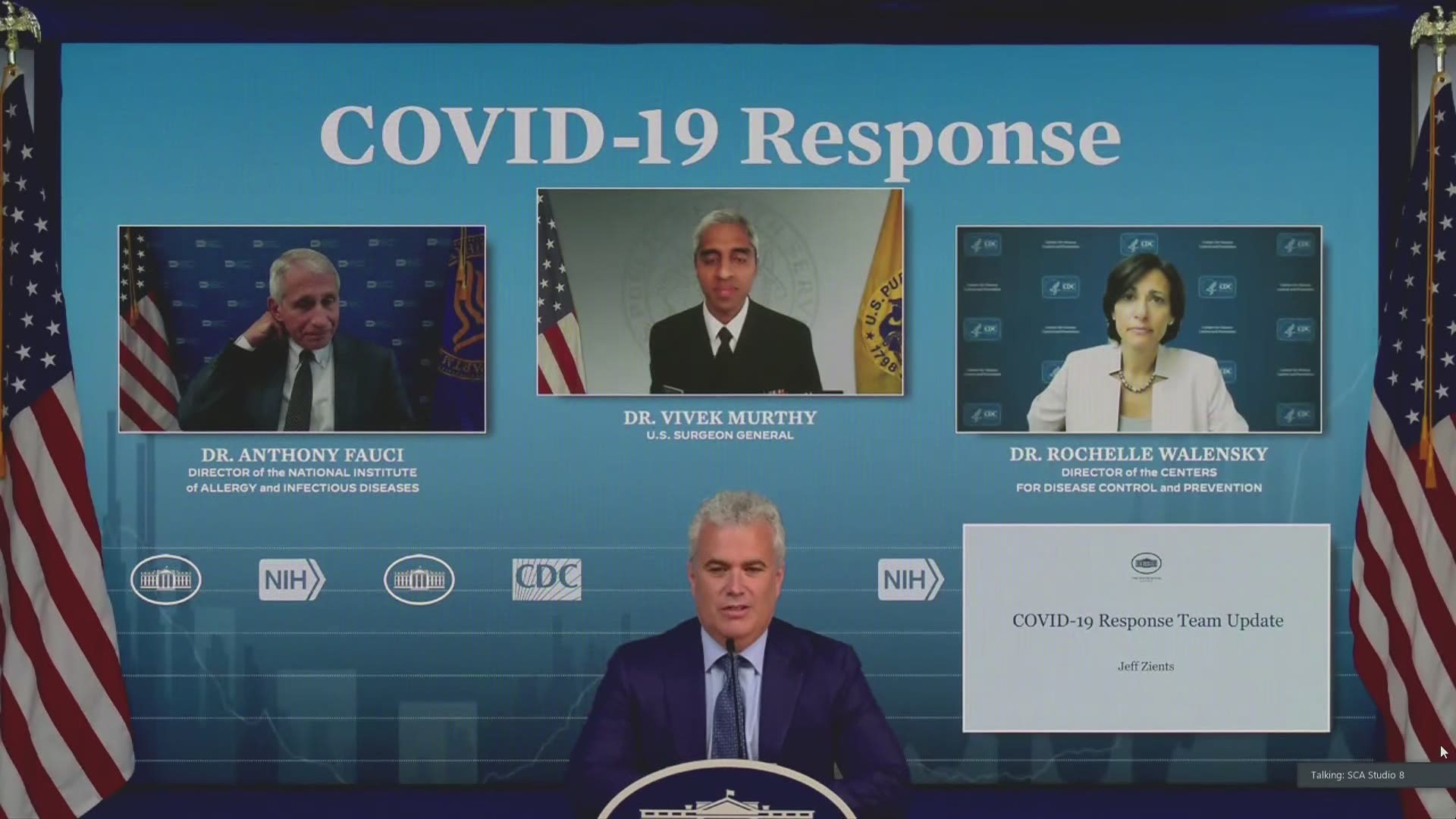 White House COVID-19 Response Coordinator Jeff Zients said the coronavirus is the biggest threat to unvaccinated Americans.