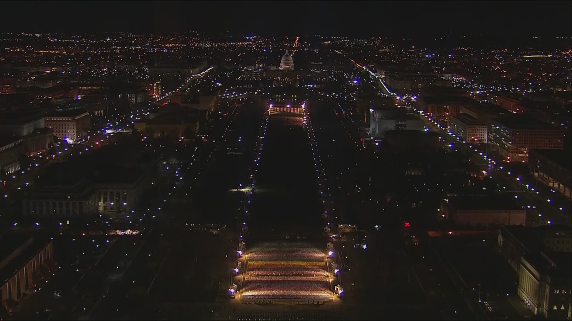 Flags from every state and territory now line the National Mall in front of the U.S. Capitol building.