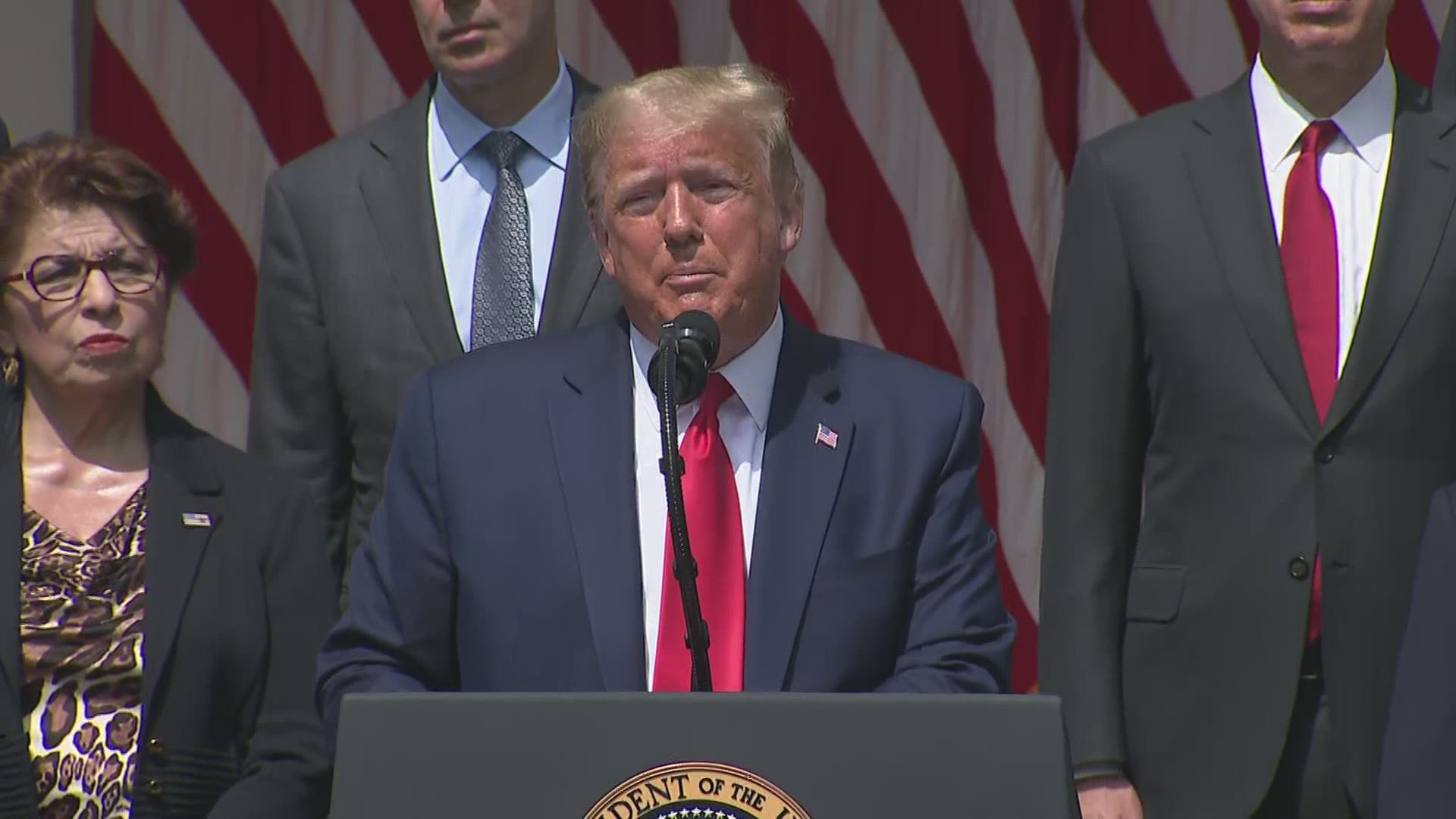 'Hopefully, George is looking down right and saying this is a great thing that’s happening for our country,' President Trump said.