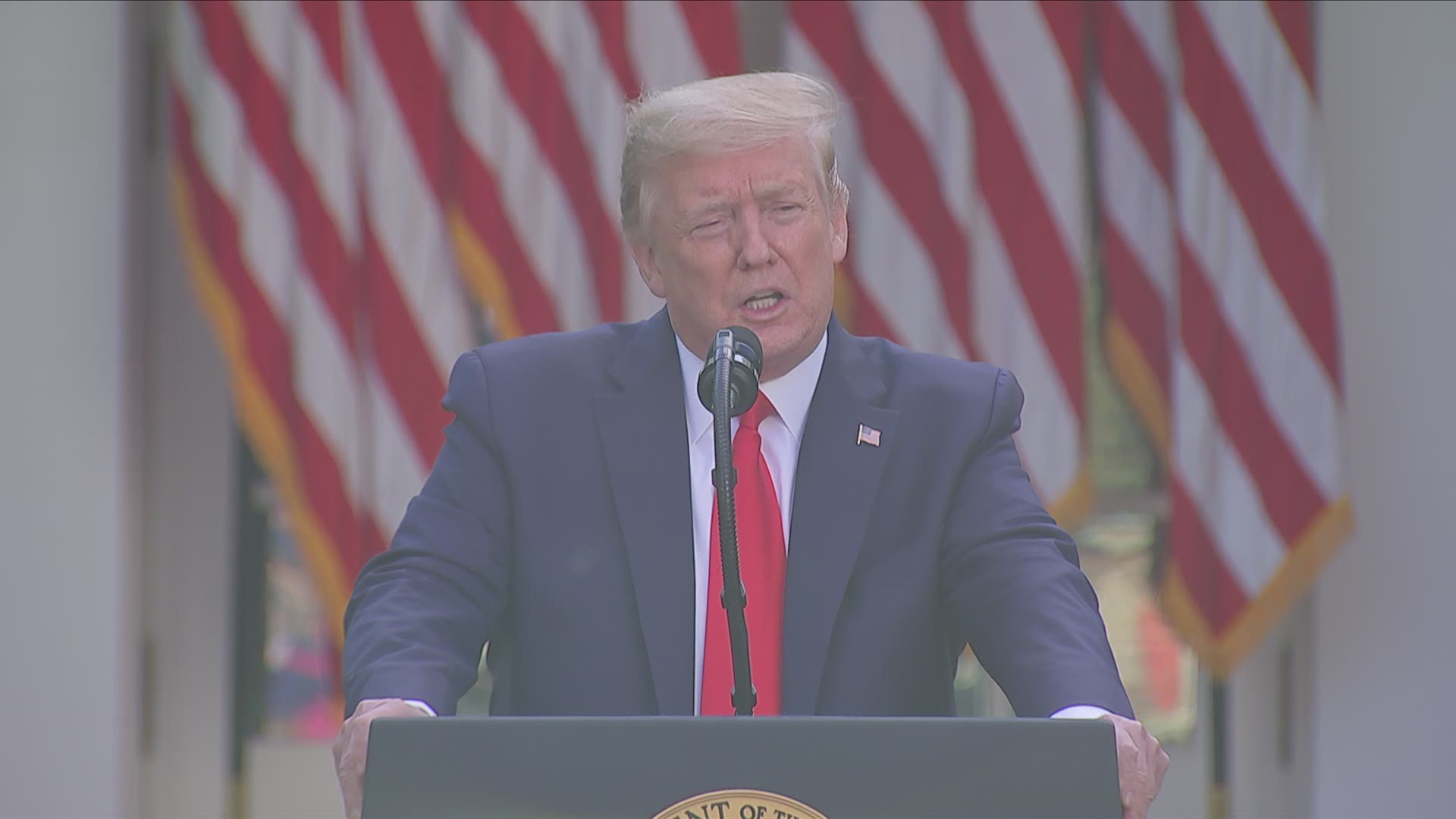 President Trump makes comments on plans to increase coronavirus testing and to reopen businesses.