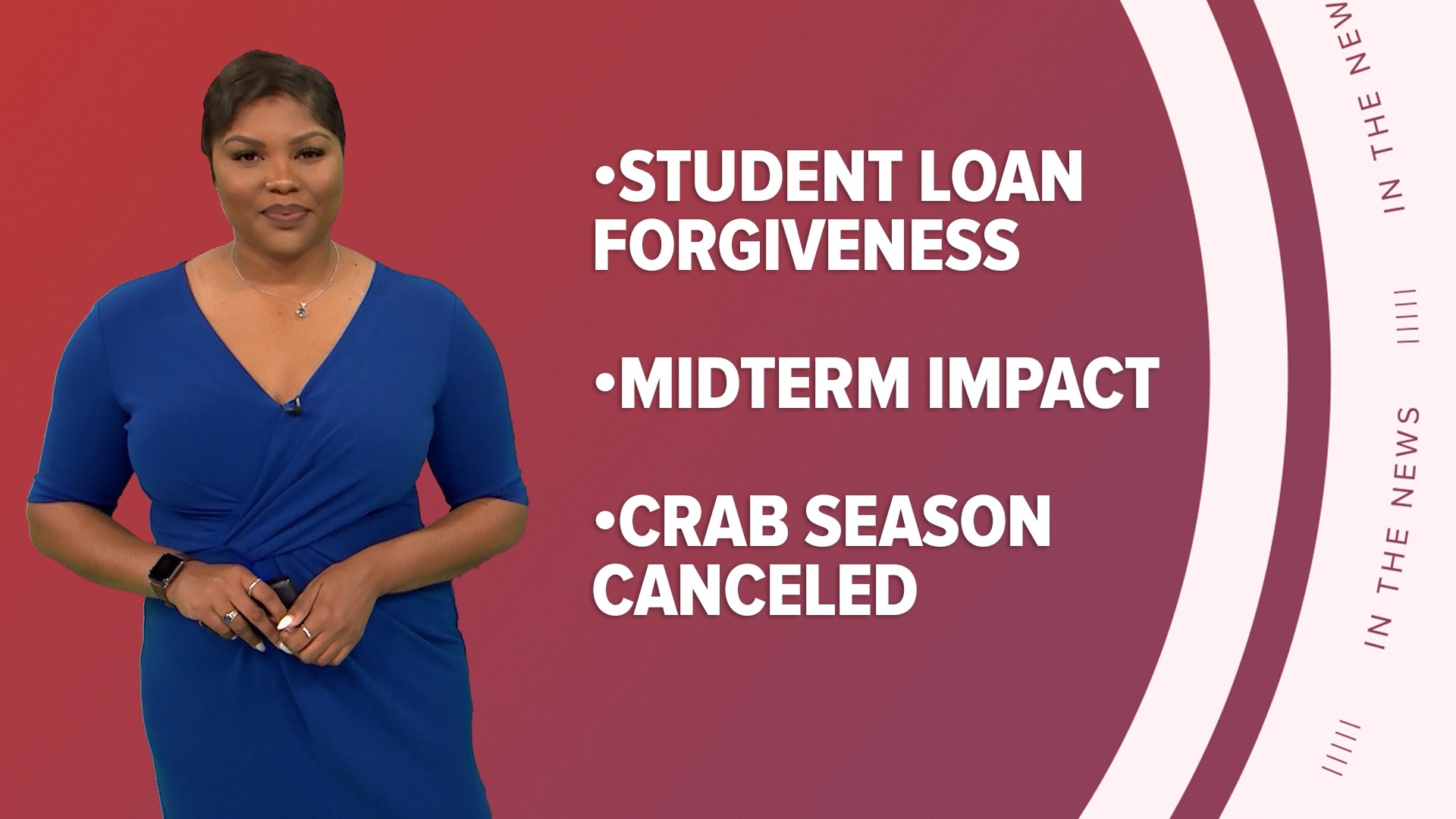A look at what is happening in the news from the student loan forgiveness site for applications going live to the Alaska snow and king crab seasons canceled.