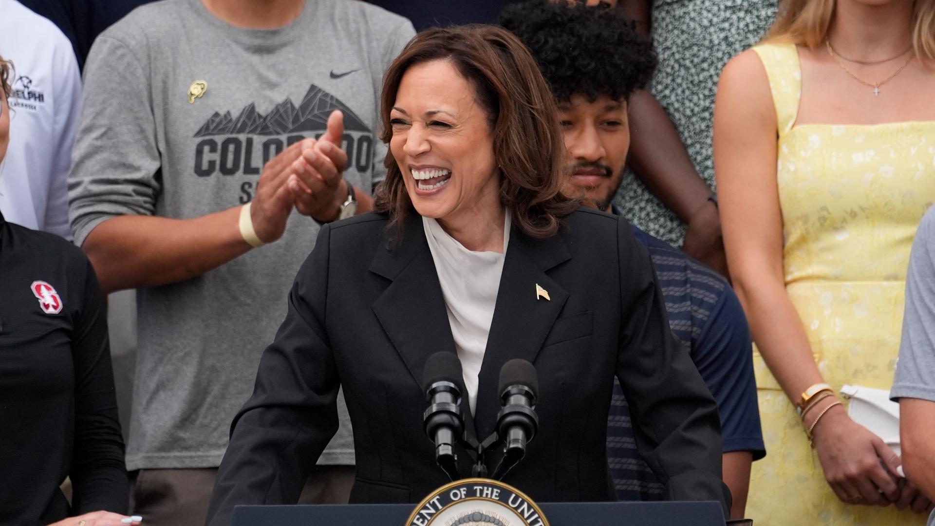 On Monday, Vice President Kamala Harris spoke for the first time since she announced her presidential campaign.