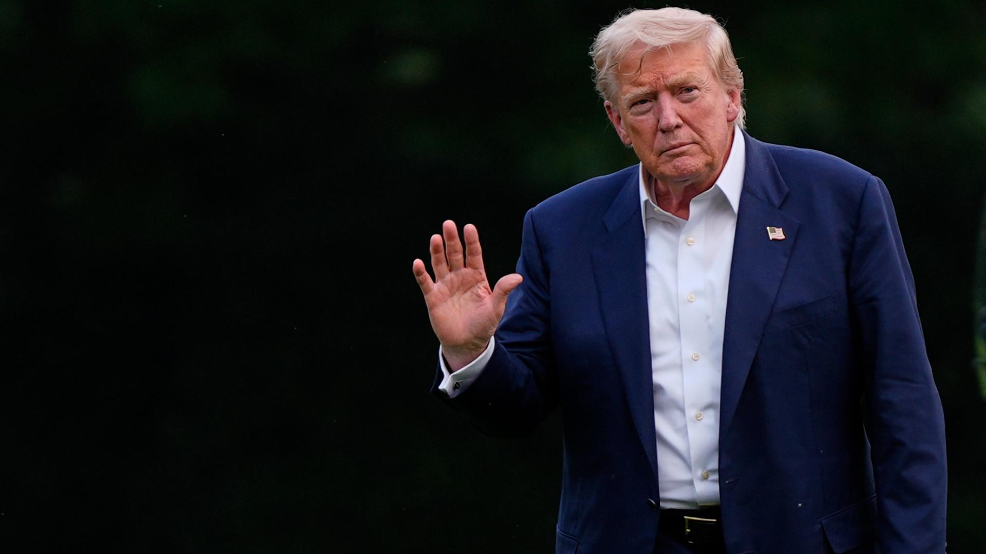 President Donald Trump says Jeffrey Epstein "took" young women who worked for him at his Mar-a-Lago resort.