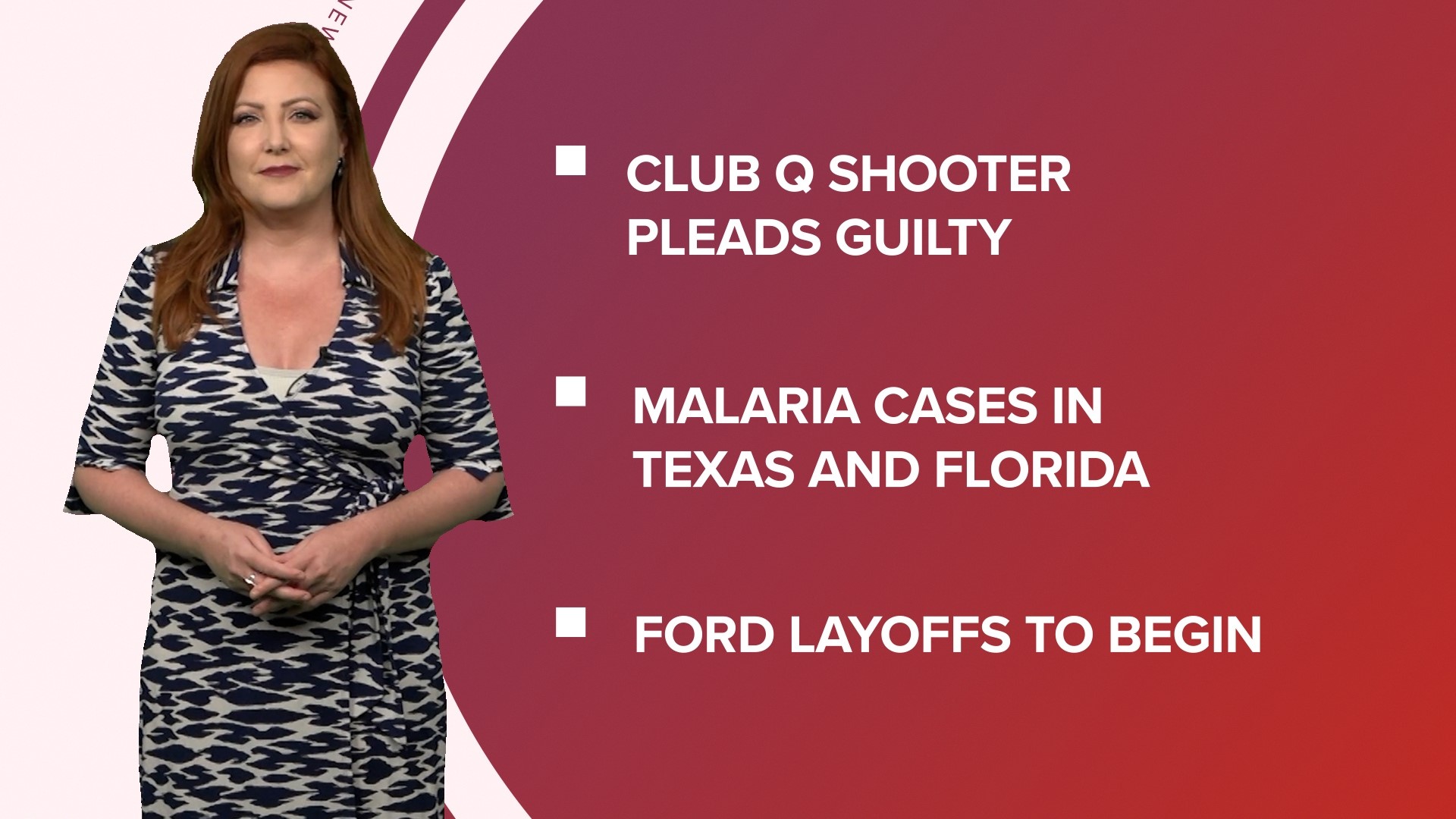 A look at what is happening in the news from the Club Q shooter pleading guilty to Ford layoffs and malaria cases in the U.S.