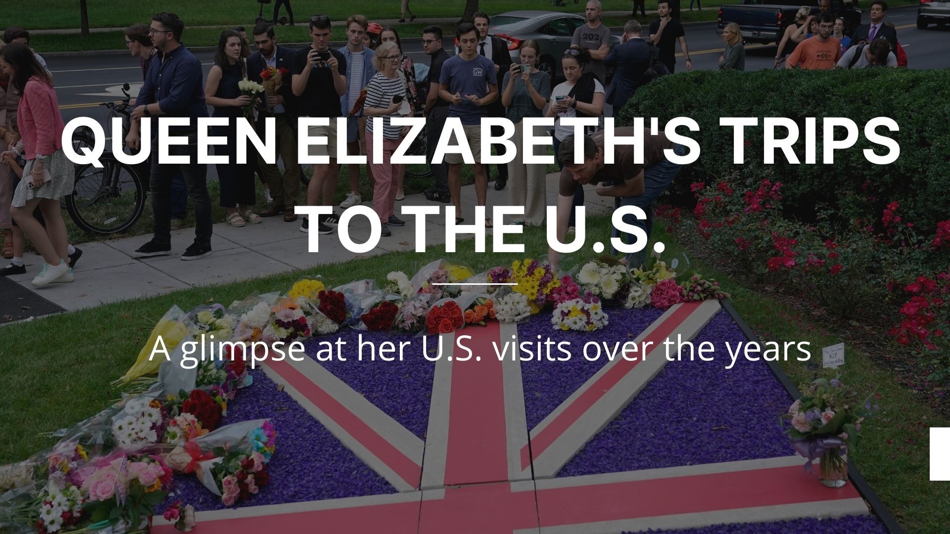 A look back at the life and legacy of Queen Elizabeth II after her death aged 96. Also a glimpse of her visits to the US over the years.