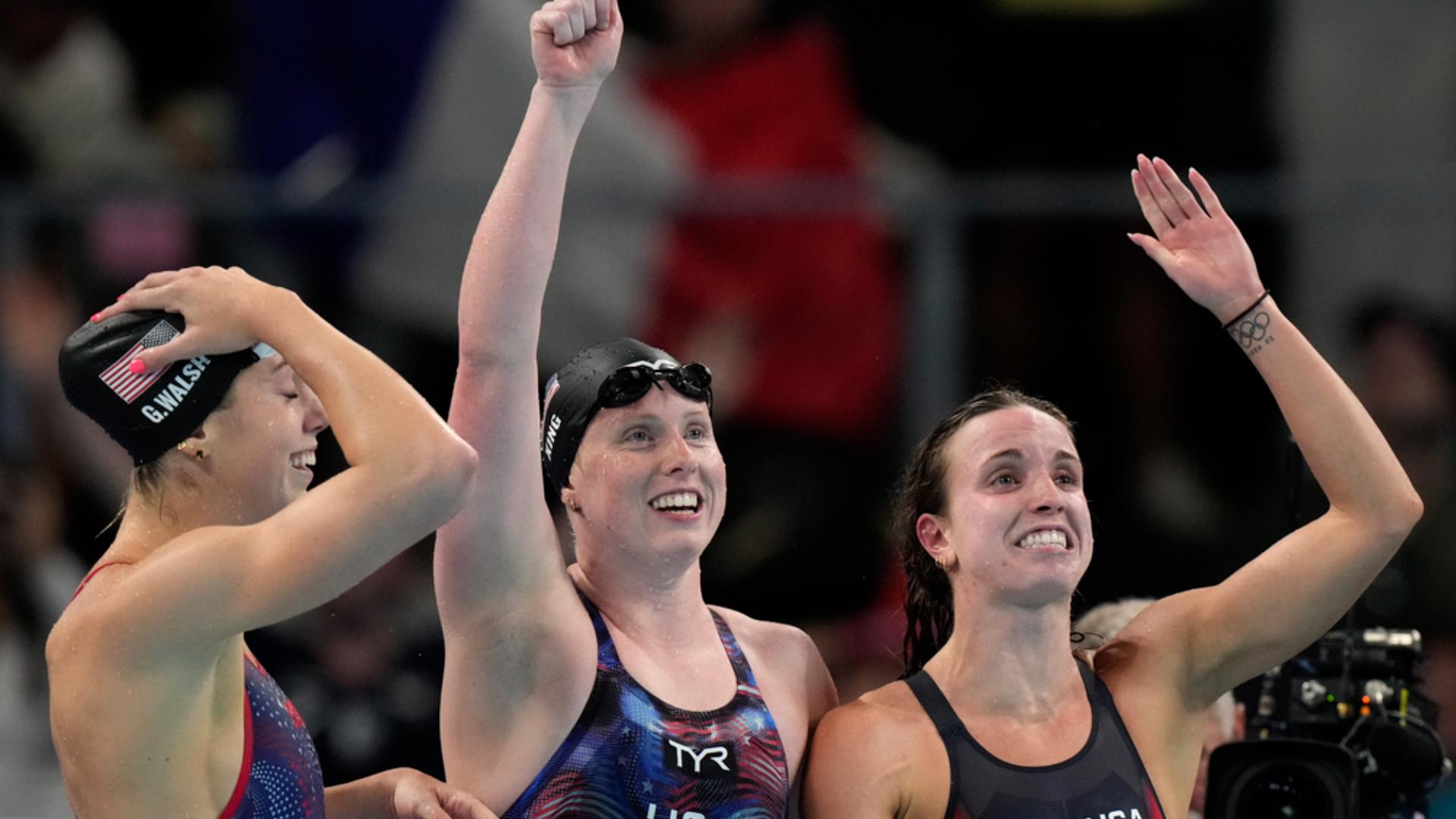 US women's 4x100meter medley win closes out swimming in Paris