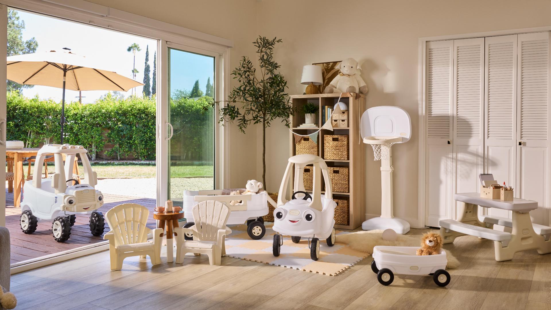 Little Tikes trades classic bright colors for white in new line