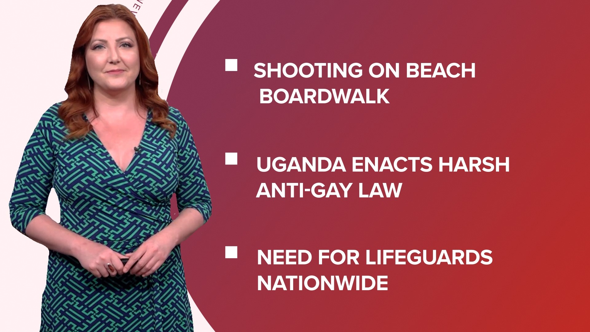 A look at what is happening in the news from a shooting on a boardwalk in Florida to Uganda's new anti-gay law and the NBA Finals match-up is set.