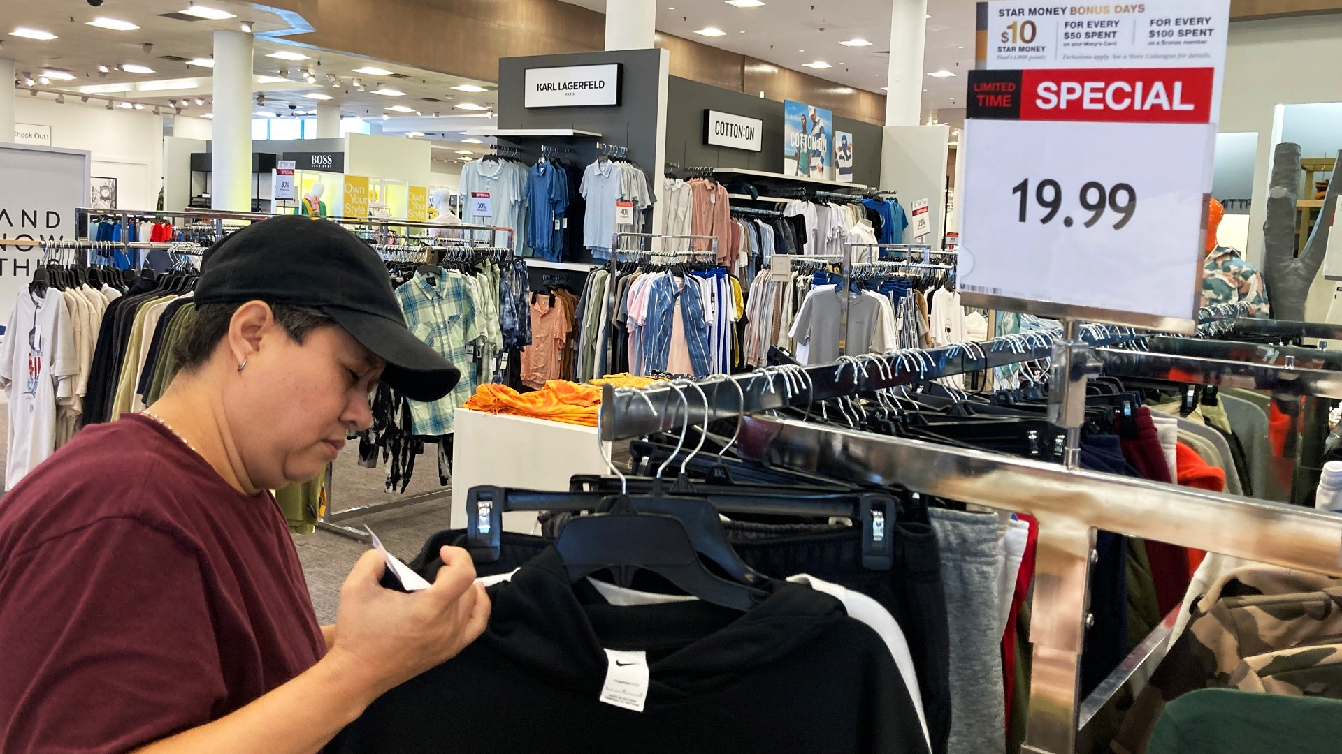 The Commerce Department said retail sales were up 2% for February.