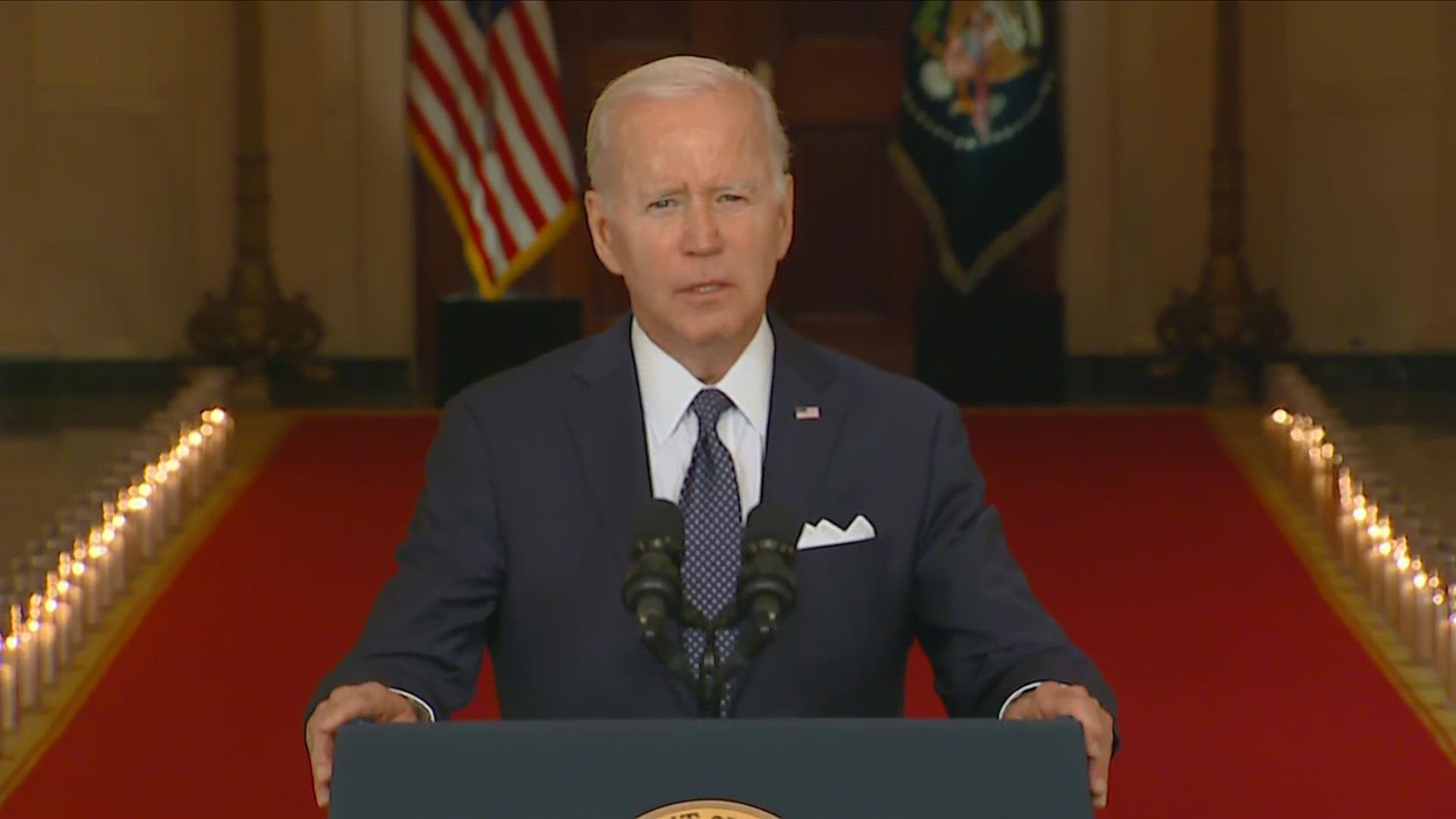 President Joe Biden said family members from the mass shootings in Buffalo and Uvalde had one message to pass along: 'Just do something' about gun violence.