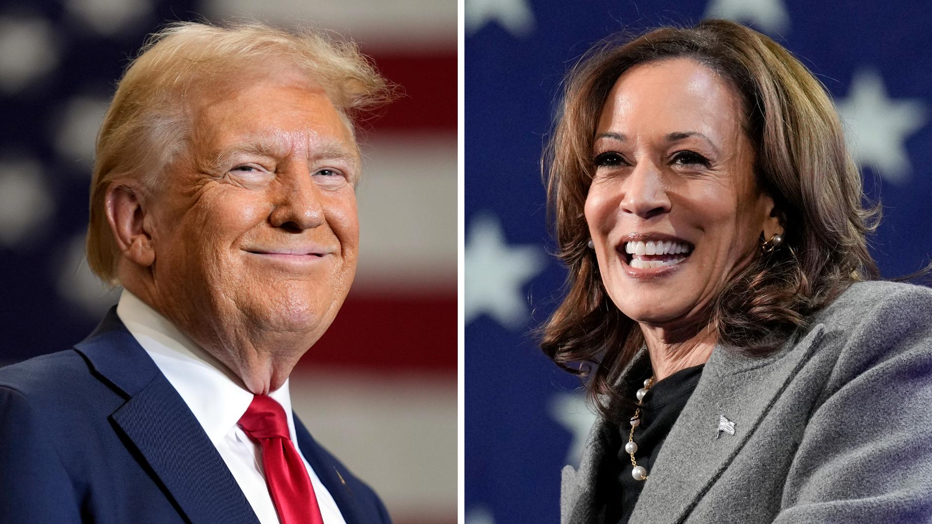 Vice President Kamala Harris is spending all day Monday in Pennsylvania, while former President Donald Trump will be in Pennsylvania, North Carolina and Michigan.