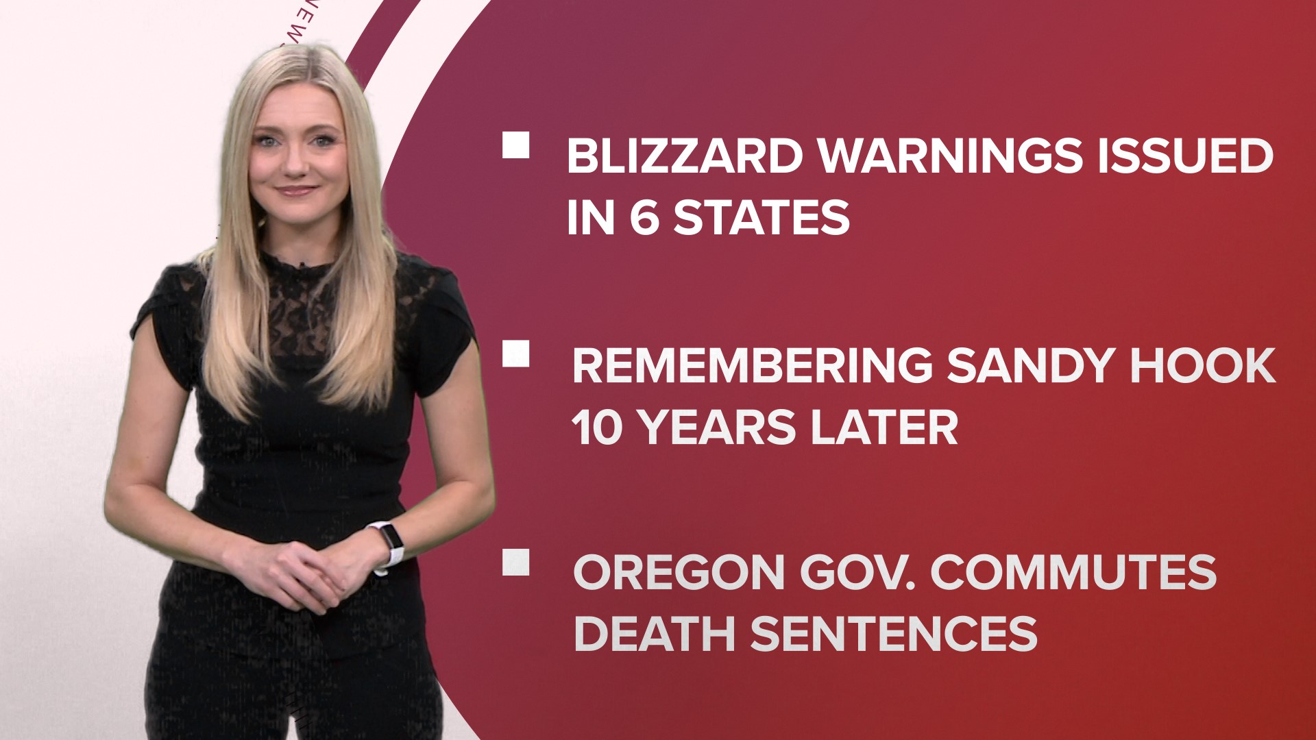 A look at what is happening in the news from a blizzard shutting down highways in Colorado to  nuclear fusion breakthrough and the royal family Christmas card.