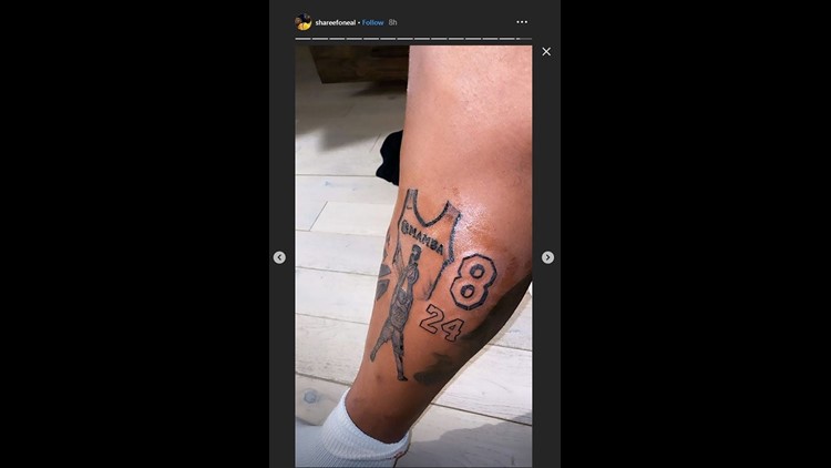 Shaquille O Neal S Son Shareef Gets Kobe And Gianna Bryant Tattoos