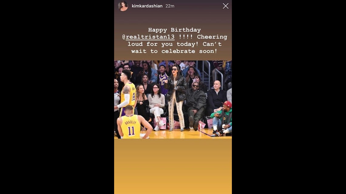 Kim Kardashian Wishes Tristan Thompson a Happy Birthday