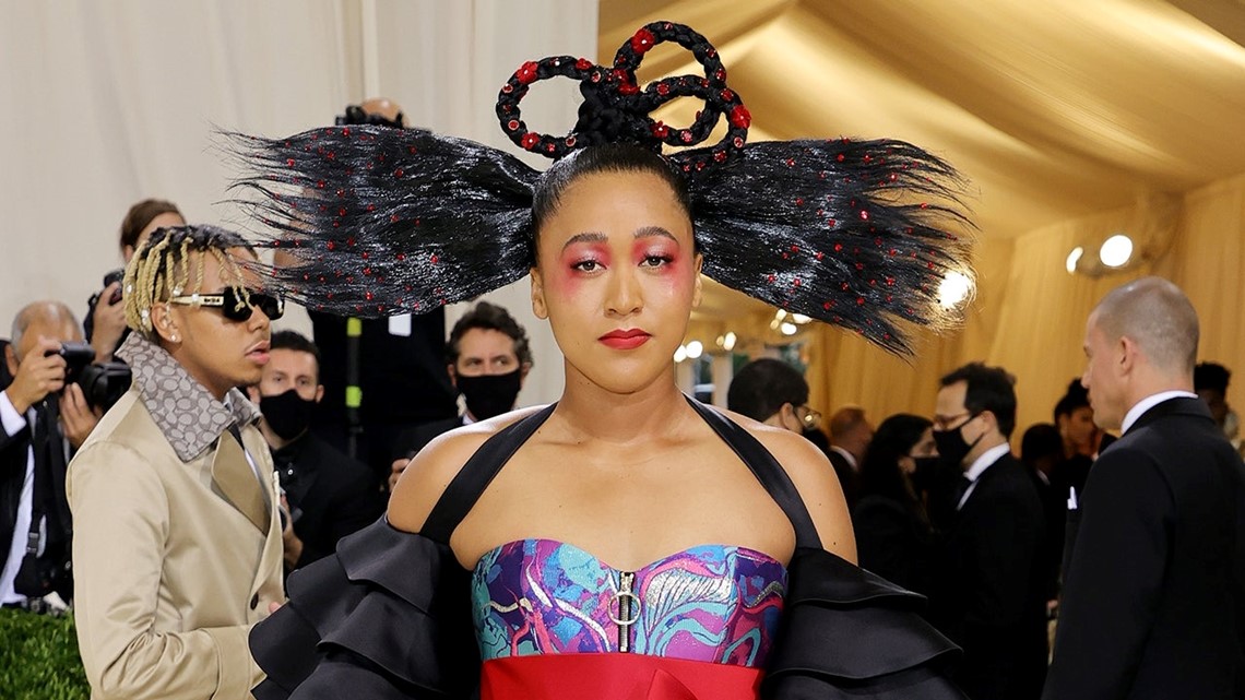 Naomi Osaka's Louis Vuitton Dress, Met Gala 2021