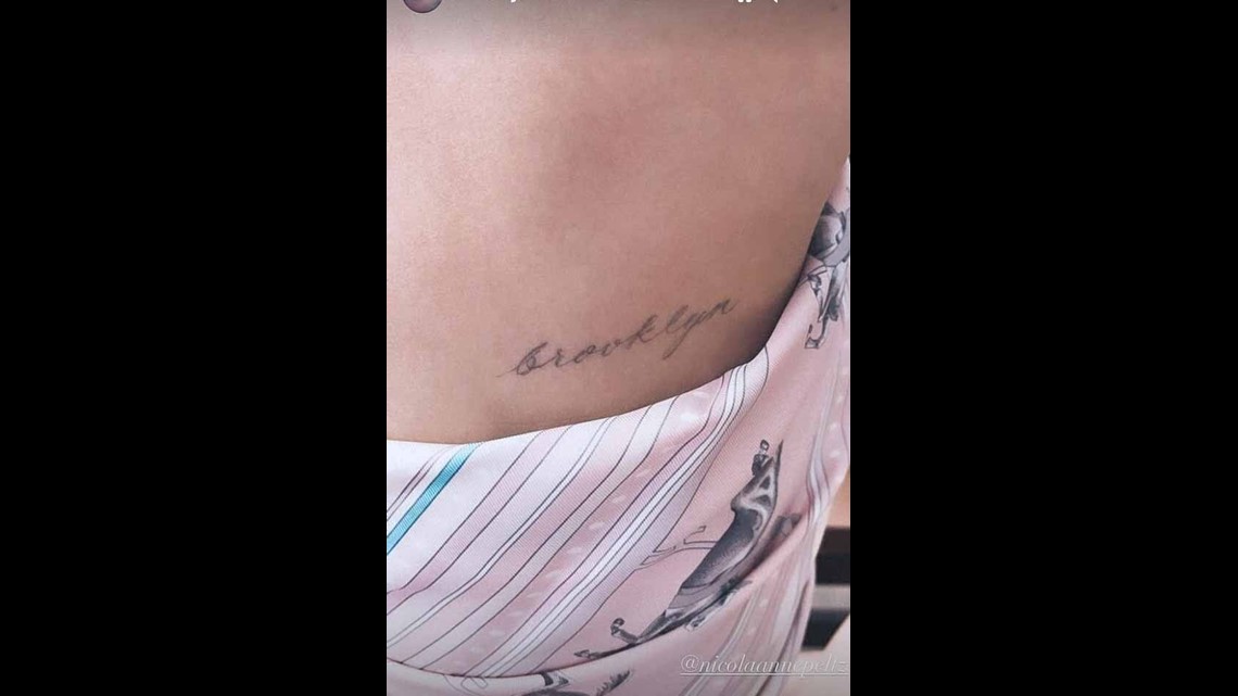 Tumblr Mirror  Brooklyn Beckham tattoos fiancée Nicola Peltzs eyes on the  back of his neck  Facebook