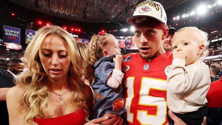 See Patrick Mahomes Celebrate Super Bowl LVIII Win With Wife Brittany  Mahomes and Their Kids | kvue.com