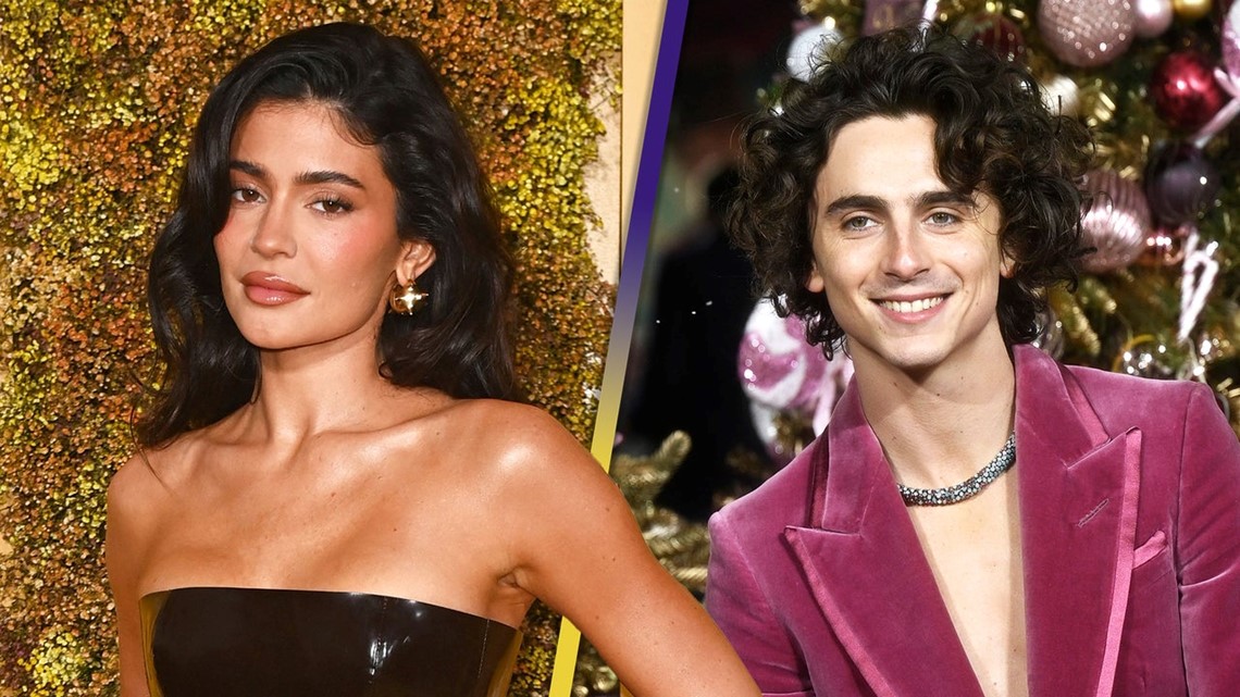 Timothée Chalamet Joins Kylie Jenner at Kardashian Christmas Party