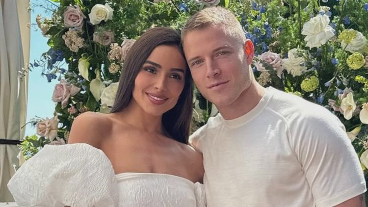 Christian McCaffrey Defends Wife Olivia Culpo After Critic Says Her Wedding Dress Has 'No Personality' | kvue.com Christian McCaffrey Defends Wife Olivia Culpo After Critic Says Her Wedding Dress Has 'No Personality' | kvue.com