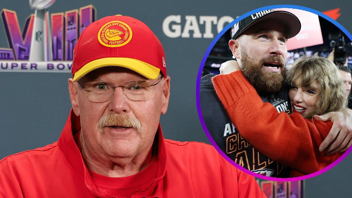 Kansas City Chiefs Coach Andy Reid Jokes Travis Kelce Can Be Taylor  Swift's 'Waterboy' at Eras Tour Shows | kvue.com