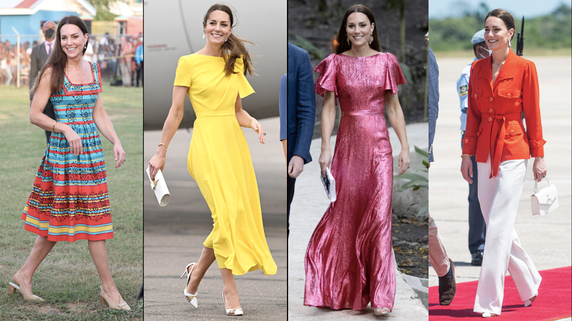 Kate Middleton's Pink Dress is by The Vampire's Wife! Belize Reception