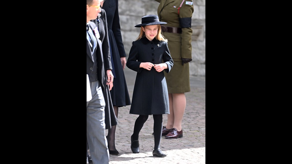 princess charlotte funeral dress 20 pictures of Princess Charlotte attending her late great grandmothers funeral  Queen Elizabeth II #princesscharlotte #charlotteelizabethdiana #fyp