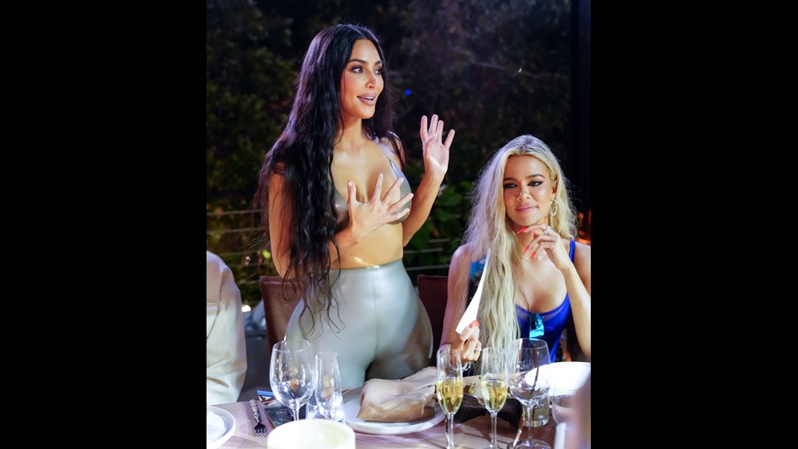 Kim Kardashian and Khloe Kardashian visit the SKIMS SWIM Miami pop-up  News Photo - Getty Images