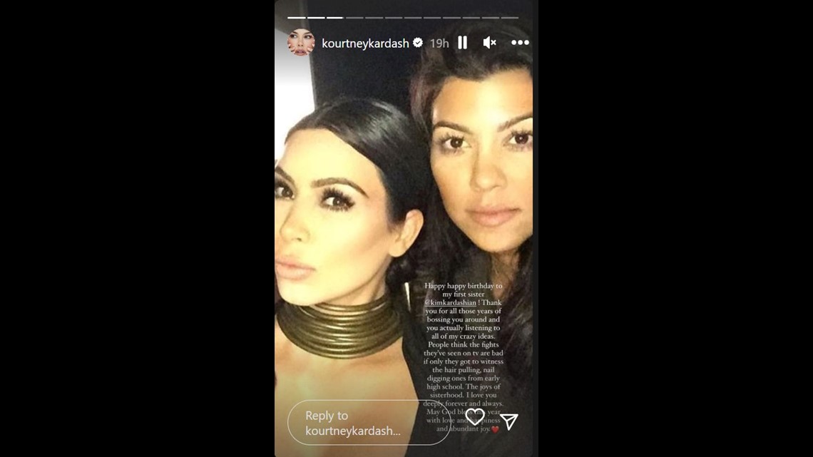 Kourtney Kardashian Recalls 'Hair Pulling' Fights in Birthday Post