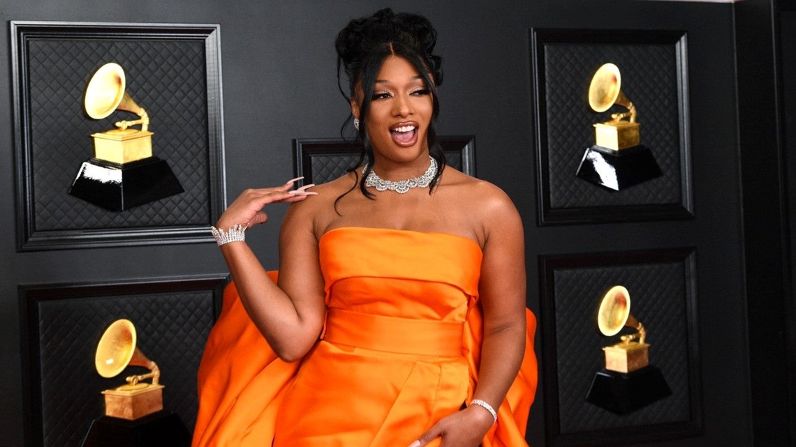 orange grammy dress On Grammys red carpet, Lizzo wows in orange, Doja Cat dons black Latex