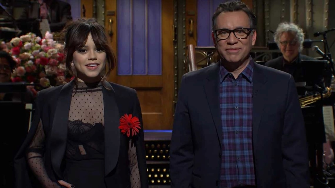 Aubrey Plaza and Jenna Ortega try to out-deadpan each other in