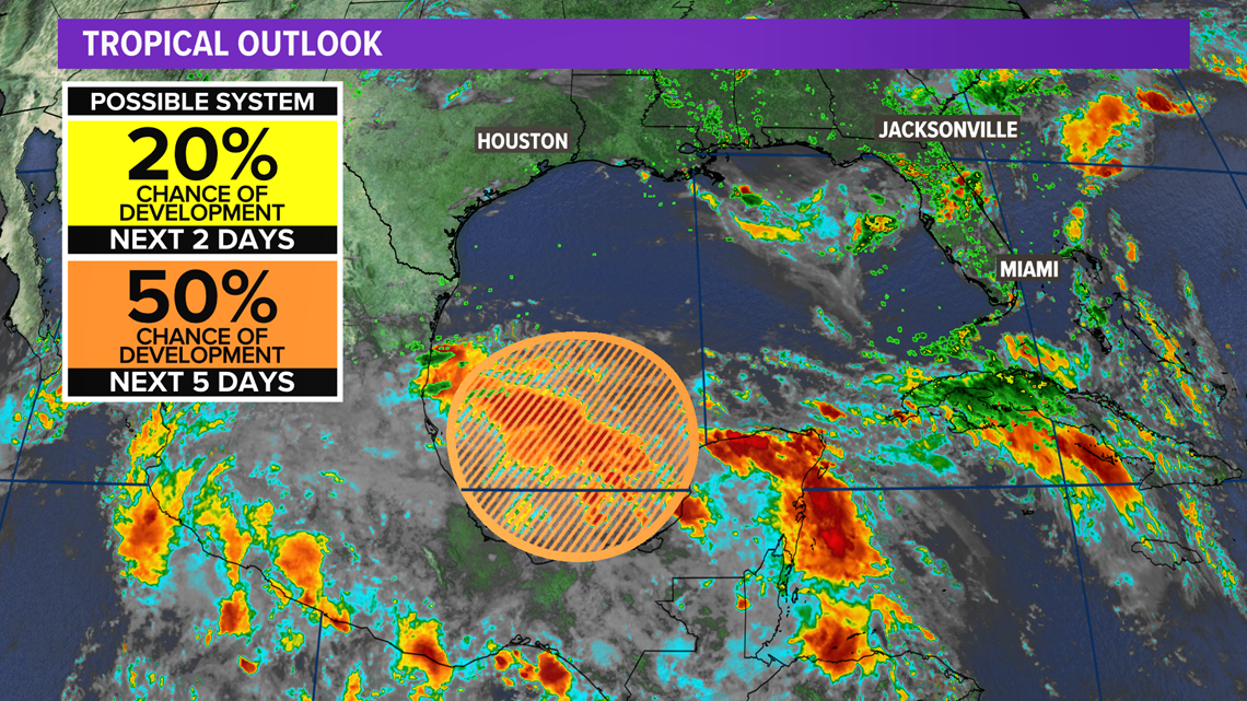 Tropical Storm may develop in the Gulf this week