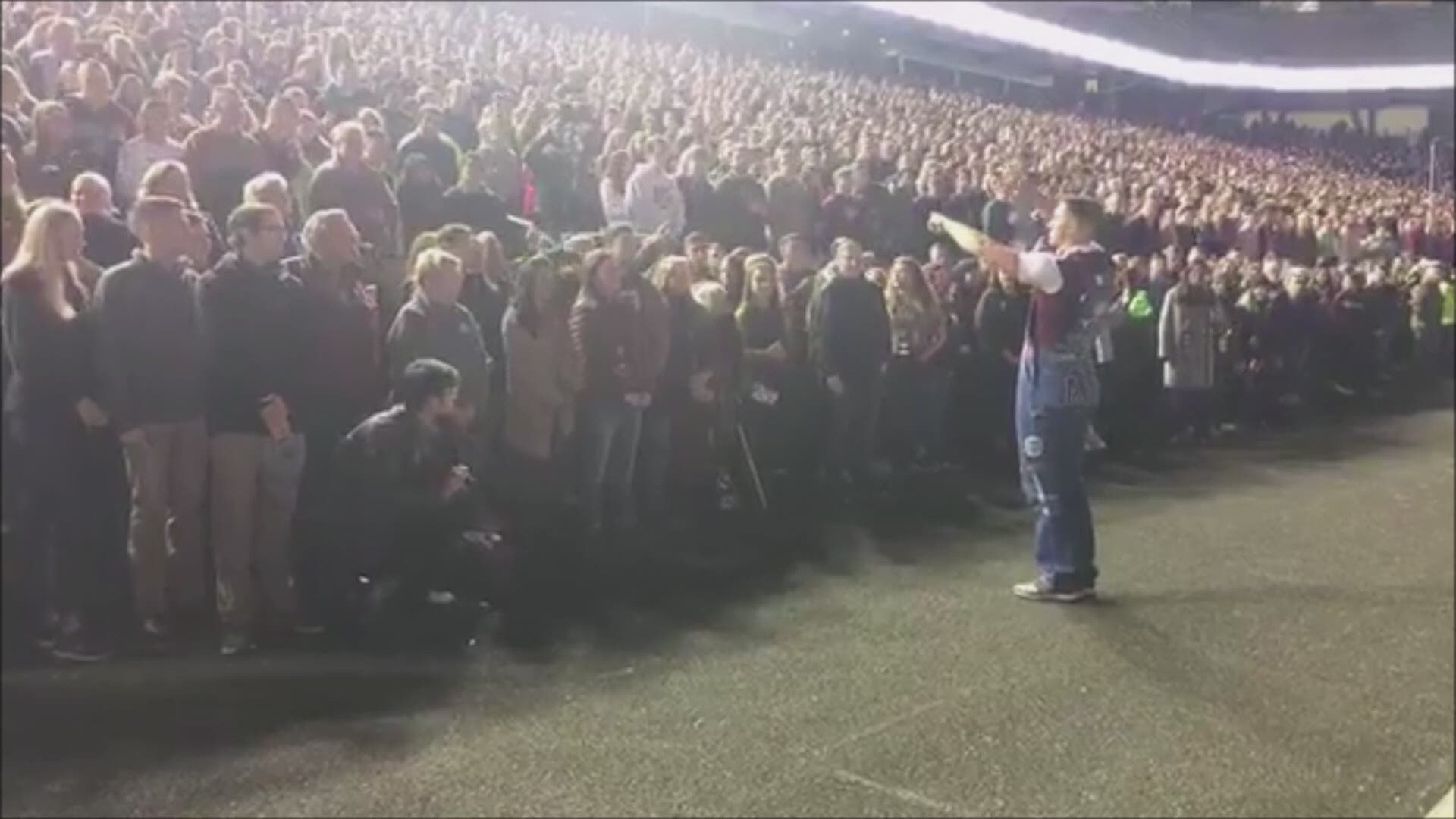 'Spirit of Aggieland' at the final Midnight Yell of the '19 season. To see our coverage of the final Yell, head to our YouTube page and check it out!