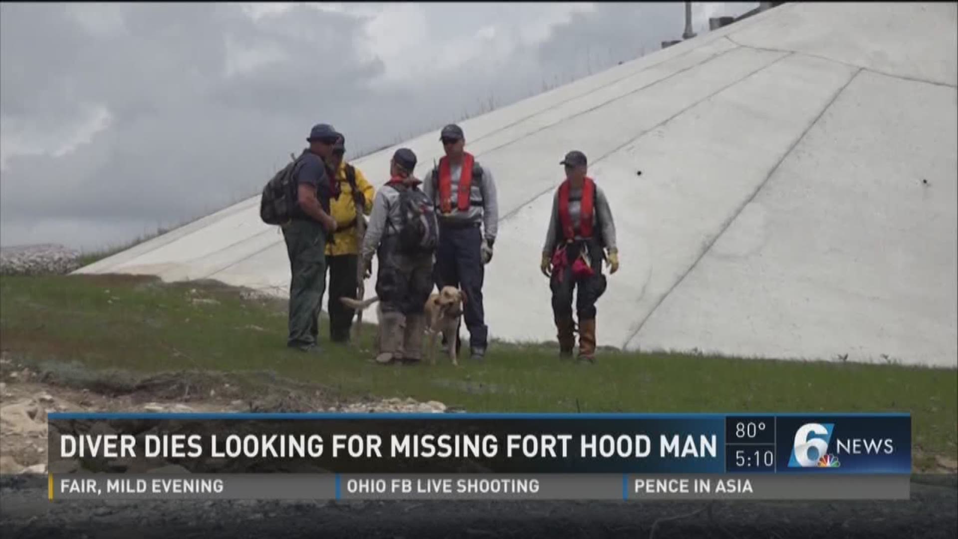 A diver who was working with the search teams looking for a missing man has died.