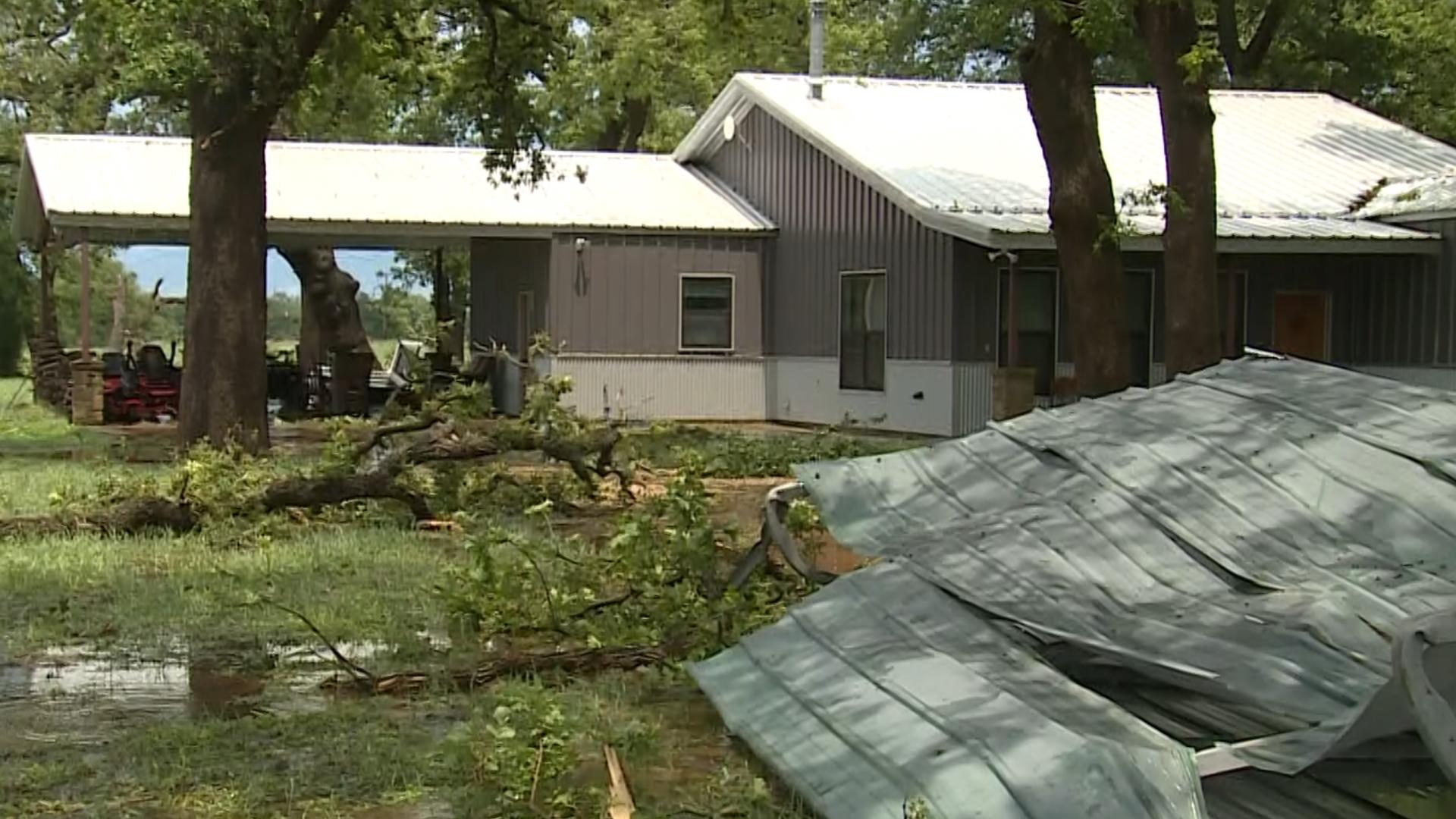 An EF-0 tornado touched down near Cameron, Texas, in Milam County on Tuesday.