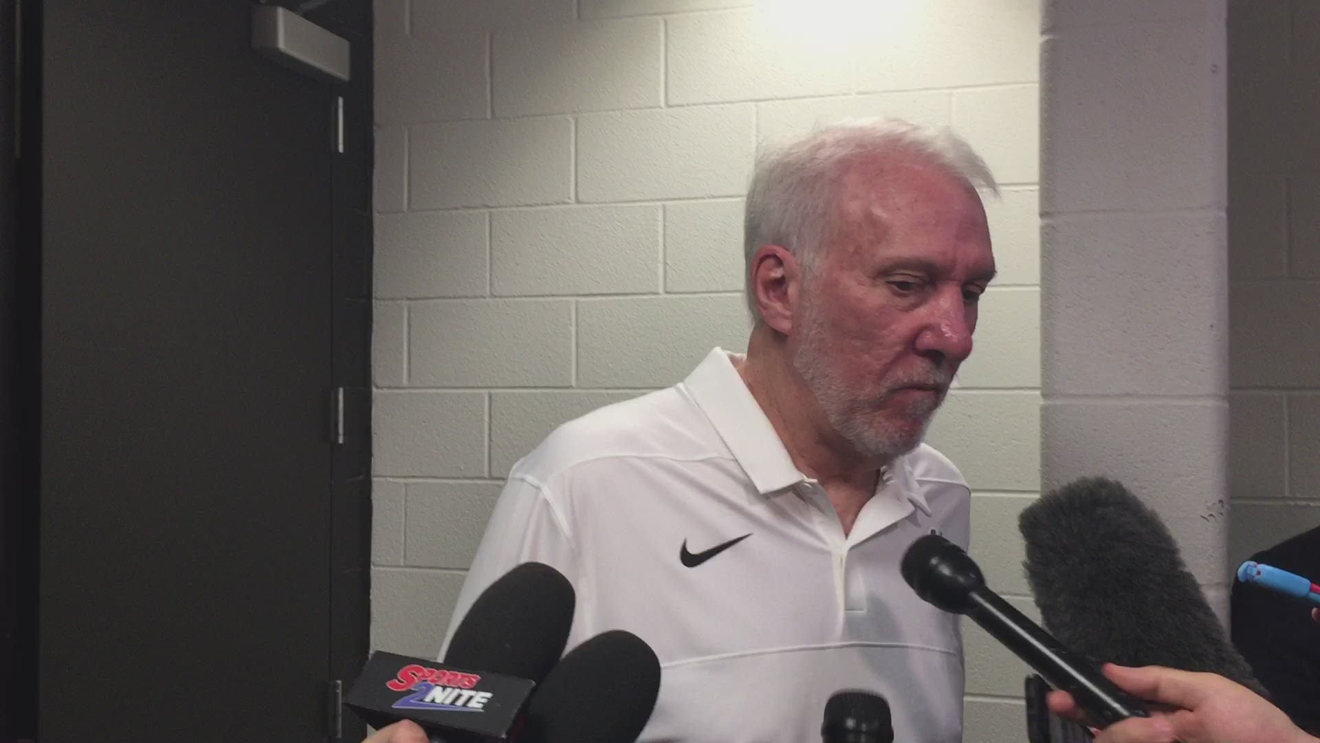 Pop on Wednesday night's opener against the Knicks