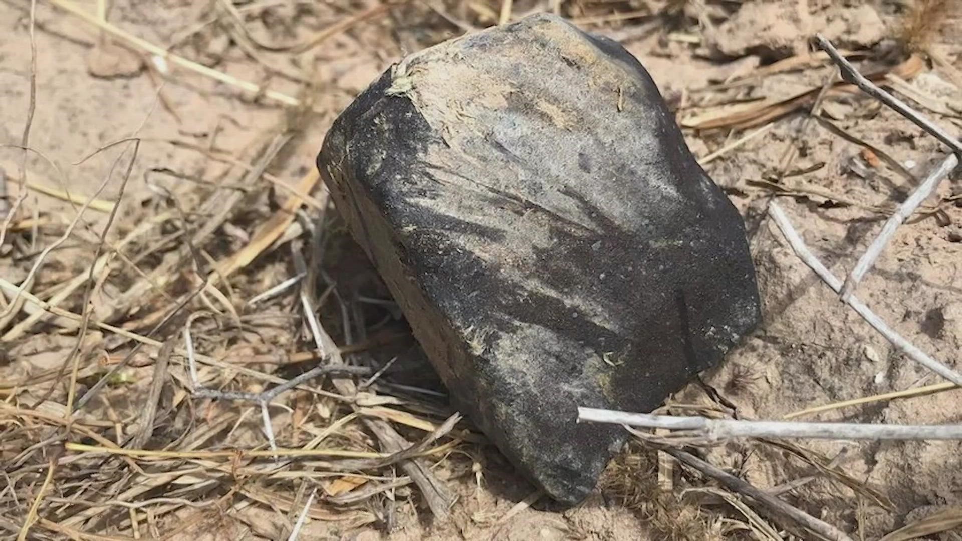 The first fragment of the meteorite was found at the very tip of Texas.