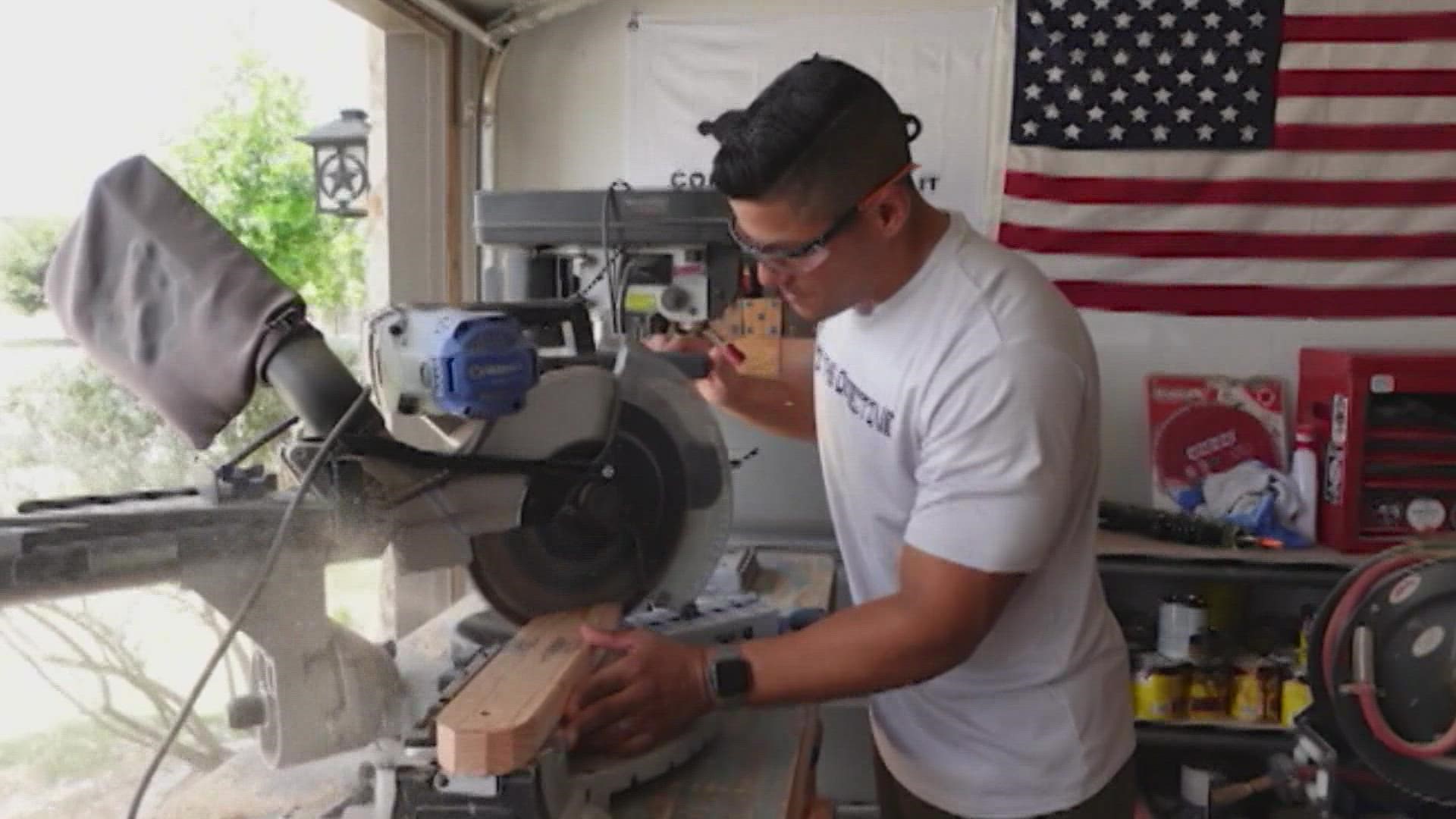 Hector Santiago created Sunshine Woodworks out of his Boerne garage about five years ago. He's been selling games like Cornhole and Jenga to people all over Texas.