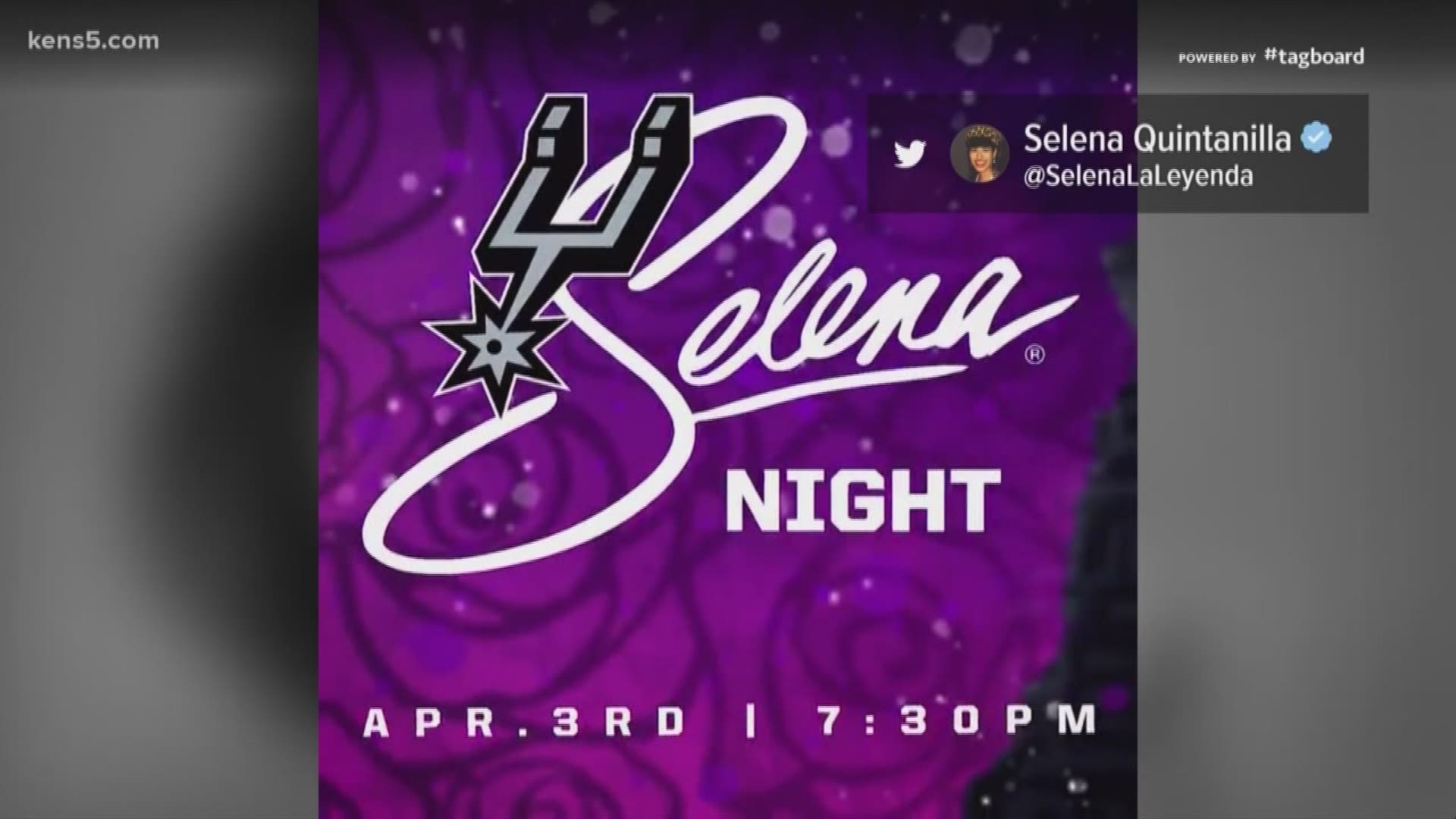 A first for the Spurs; the Silver and Black will be hosting a Selena Night.