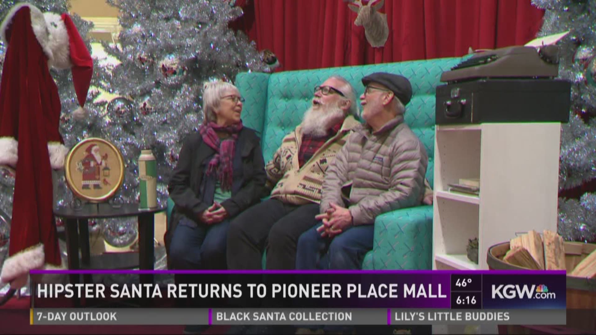 Hipster Santa returns to Pioneer Place mall