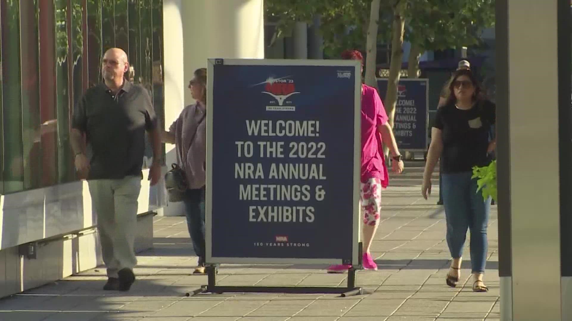 The NRA convention begins today in Houston, just days after 19 students and two adults were shot and killed inside Robb Elementary School in Uvalde.