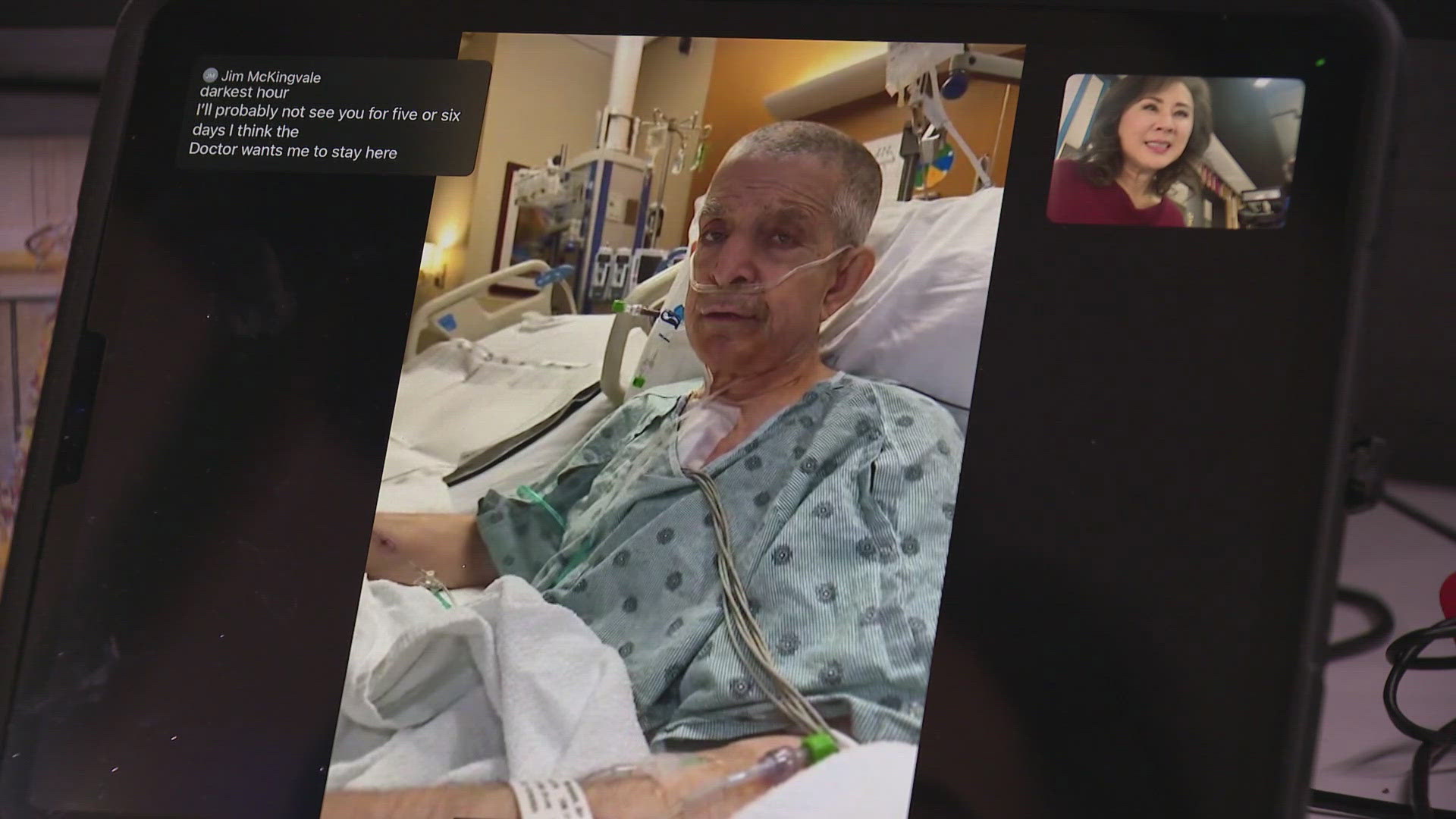 Mattress Mack shared a video from his hospital bed at Methodist, a day after his surgery.