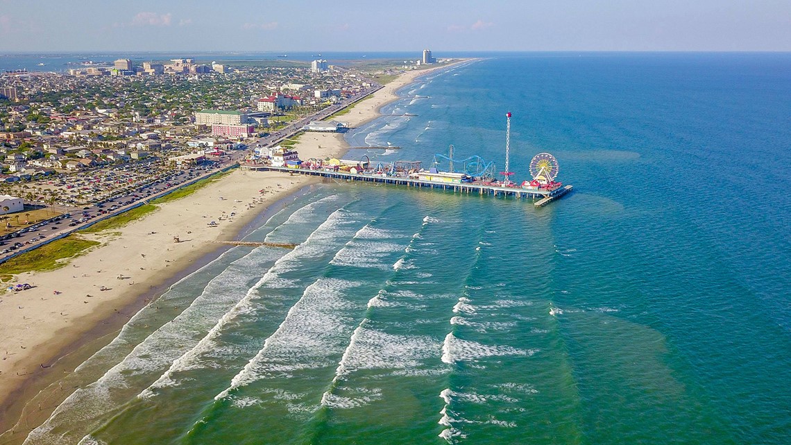 Aerial photos of incredible blue, clear water in Galveston | kvue.com