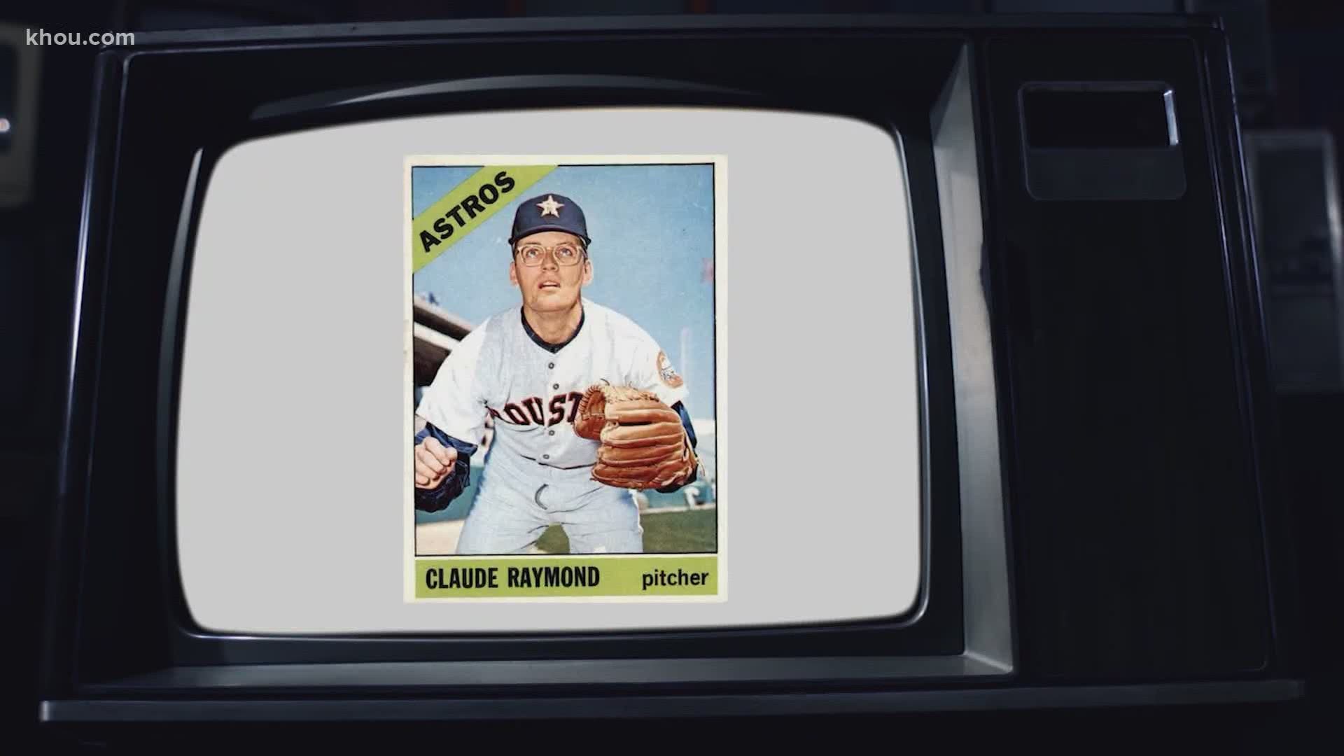 In 1966, The Topps Company issued trading card number 586 of Houston Astros relief pitcher Claude Raymond. The photo shows Claude with his pants unzipped.
