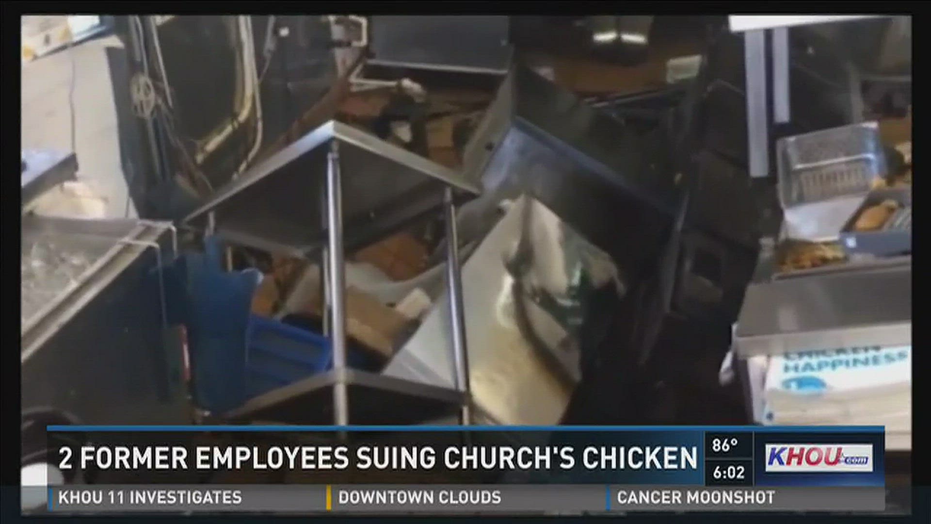 Two employees who sustained severe burns when a floor collapsed at a Church's Chicken in Livingston are suing for $150 million.