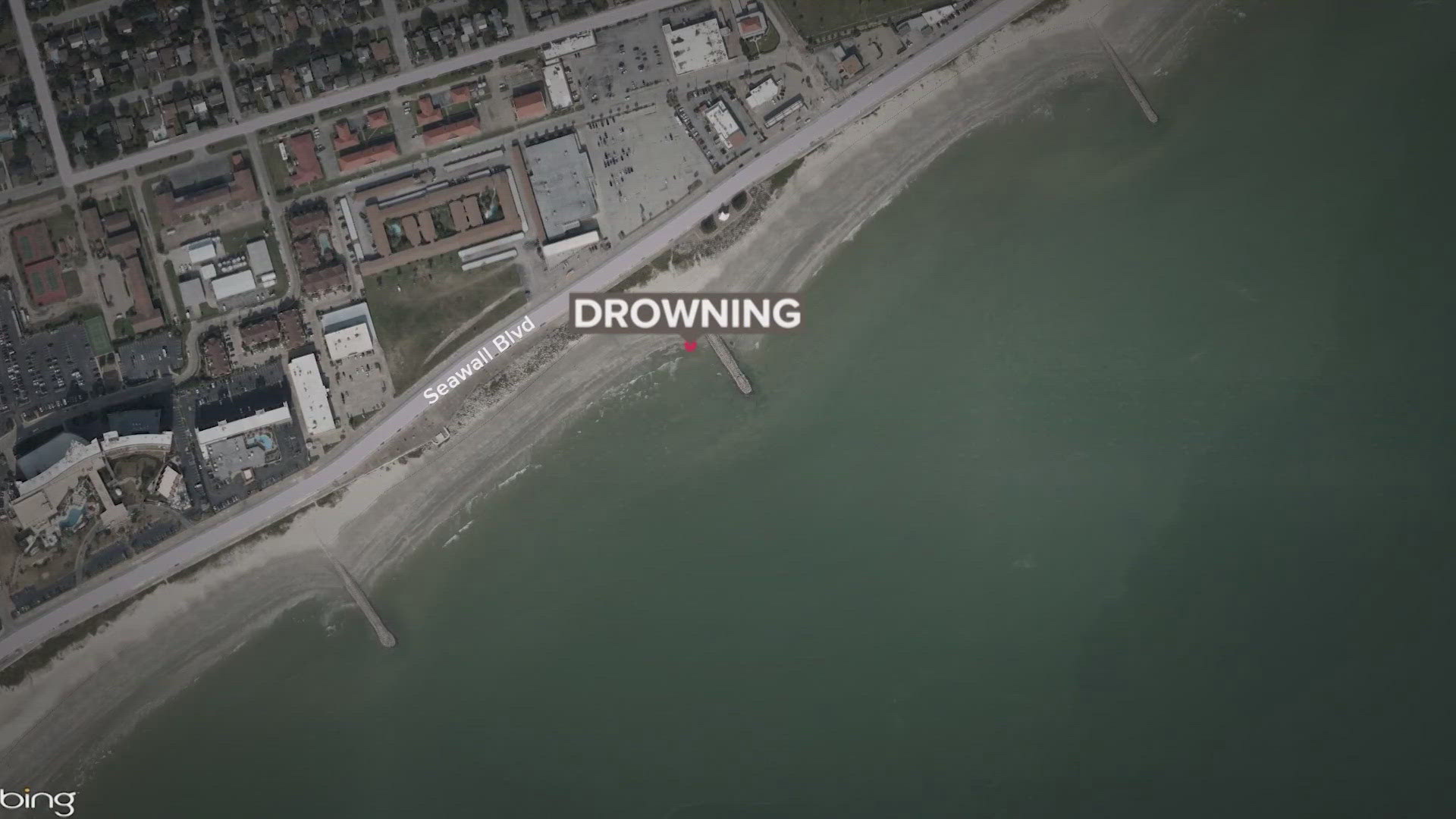 Beach patrol said the Galveston Police Department found the woman floating face down on the east side of the jetty.