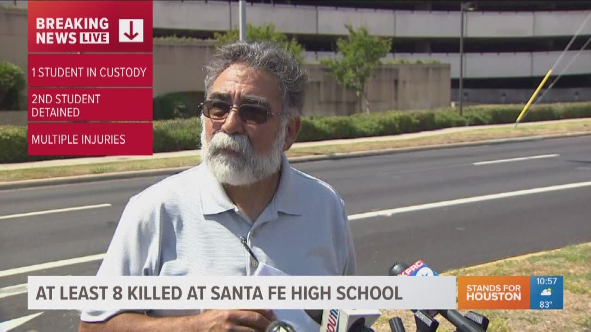 A spokesperson for the University of Texas Medical Branch says two victims of the Santa Fe High School shooting are recovering after being shot in the leg. Another going into surgery for wounds to the chest.