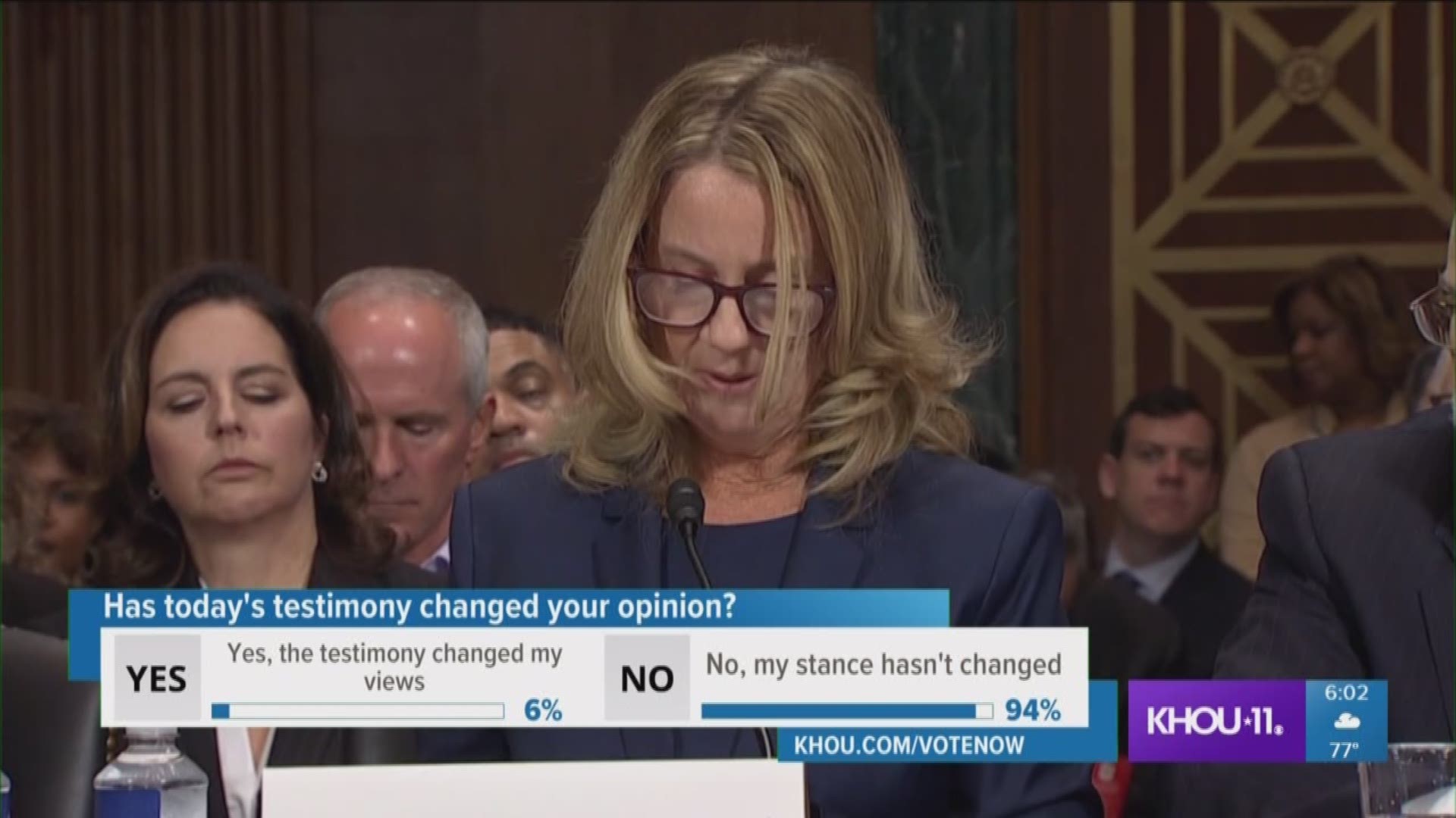 Some of you wondered about a brief moment caught on camera with Texas Congressman Sheila Jackson Lee walking up to Dr. Ford's lawyer and handing him notes.