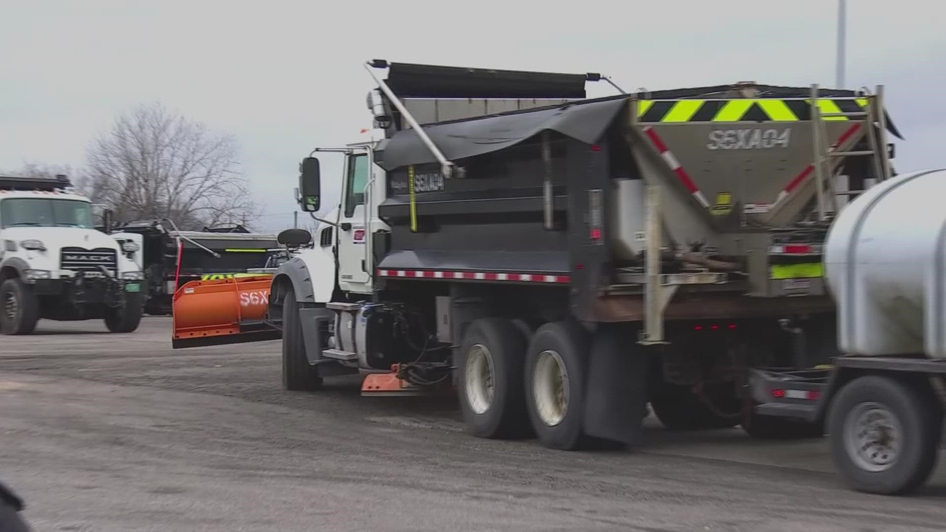 The Tennessee Department of Transportation treats heavily traveled roads as temperatures plunge statewide.